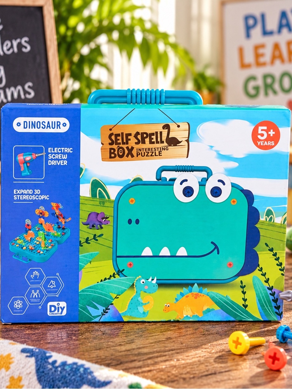 NEW Dinosaur DIY Building Set Electric Screwdriver STEM Toy 5+